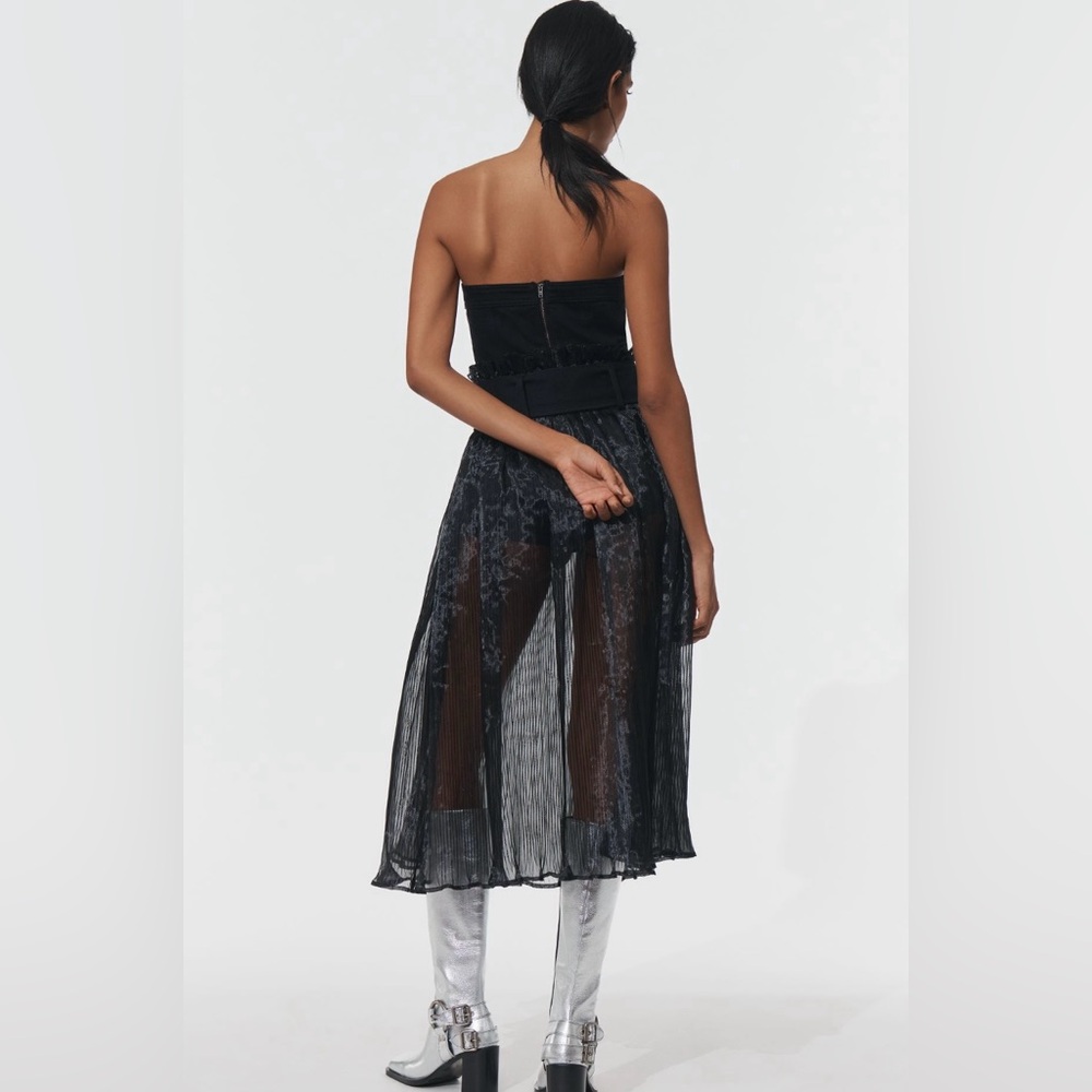 Anthropologie Pilcro Strapless Bodysuit and Sheer Skirt - Picture 3 of 9